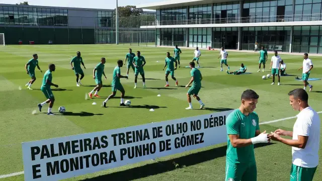 Palmeiras Treina de Olho no Dérbi e Monitora Punho de Gómez