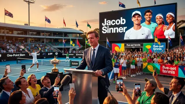 Novo diretor do Australian Open troca nome de Sinner em estreia